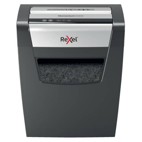 Distruggidocumenti uso moderato Rexel Momentum X410 - P-4 - 23 L - taglio a frammenti 4x28mm - 2104571EU